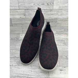 Rockport Total Motion Shoes Womens‎ Size 11 Slip On Comfort Leopard Burgundy